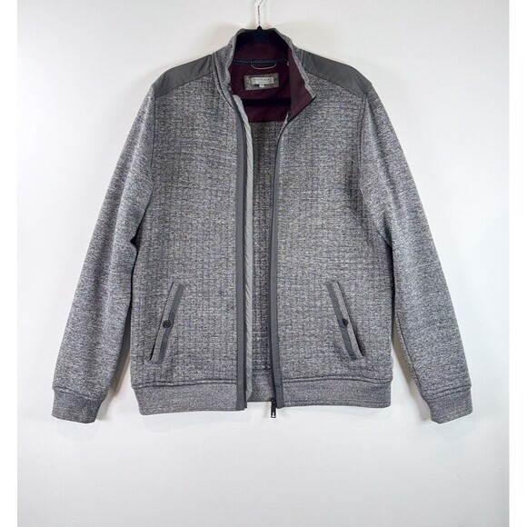 Ted Baker London Mens Jacket Gray Whooty Full Zip Fleece Bomber Outdoor S Small - Picture 3 of 15